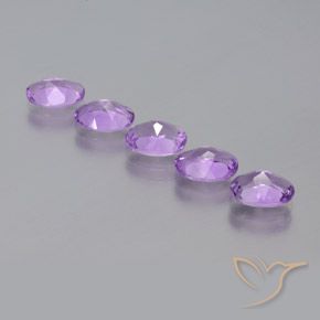 Gemme di Ametista Viola Rosato Medio naturale da 3.40 ct, Ovale, VS