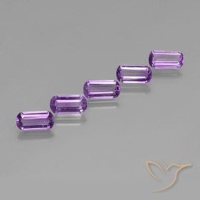 Gemme di Ametista violaceo naturale da 4.90 ct, Taglio a fantasia, VS