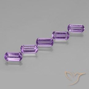 Gemme di Ametista violaceo naturale da 4.84 ct, Taglio a fantasia, VS