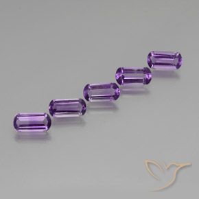 Gemme di Ametista Viola violaceo medio-scuro naturale da 5.09 ct, Taglio a fantasia, VS