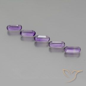 Gemme di Ametista Viola violaceo medio-scuro naturale da 5.09 ct, Taglio a fantasia, VS