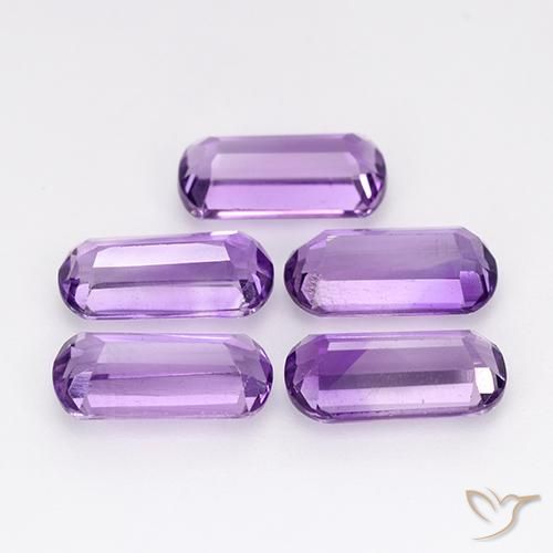 Gemme di Ametista Viola violaceo intenso naturale da 4.92 ct, Taglio a fantasia, VS