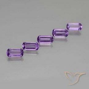 Gemme di Ametista Viola violaceo intenso naturale da 4.97 ct, Taglio a fantasia, VS