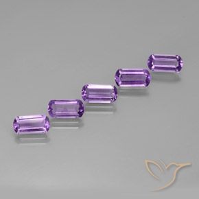 Gemme di Ametista Viola violaceo medio-scuro naturale da 5.19 ct, Taglio a fantasia, VS