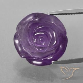 17.93ct Naturale Viola medio Ametista, Taglio a fiore, Trasparente/Traslucido