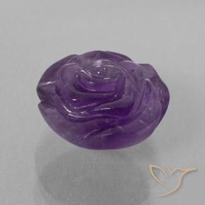 Ametista Viola medio naturale da 17.93 ct, Taglio a fiore, Trasparente/Traslucido