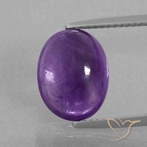 5.10ct Naturale Viola scuro Ametista, Ovale, Trasparente/Traslucido