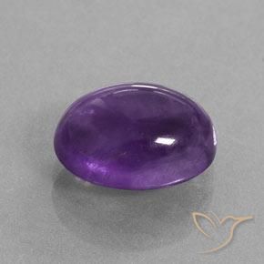 Ametista Viola scuro naturale da 5.10 ct, Ovale, Trasparente/Traslucido