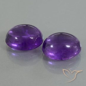 Gemme di Ametista Viola medio naturale da 8.09 ct, Ovale, Trasparente/Traslucido