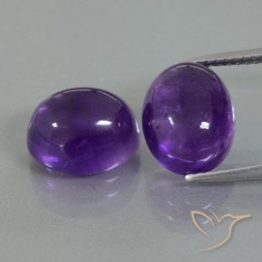 8.16ctw Naturale Viola medio Ametista, Ovale, Trasparente/Traslucido