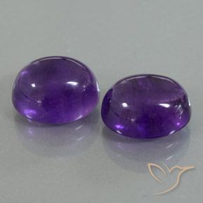 Gemme di Ametista Viola medio naturale da 8.16 ct, Ovale, Trasparente/Traslucido