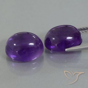 Gemme di Ametista Viola medio naturale da 8.16 ct, Ovale, Trasparente/Traslucido