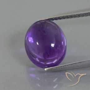 3.74ct Naturale Viola medio Ametista, Ovale, Trasparente/Traslucido