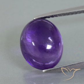 3.56ct Naturale Viola medio Ametista, Ovale, Trasparente/Traslucido