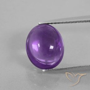 3.79ct Naturale Viola violaceo intenso Ametista, Ovale, Trasparente/Traslucido