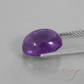 Ametista Viola violaceo intenso naturale da 3.79 ct, Ovale, Trasparente/Traslucido