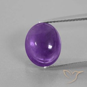 4.27ct Naturale violaceo Ametista, Ovale, Trasparente/Traslucido