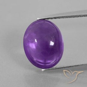 Ametista Viola Intenso naturale da 4.01 ct, Ovale, Trasparente/Traslucido