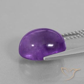 Ametista Viola Intenso naturale da 4.01 ct, Ovale, Trasparente/Traslucido