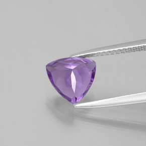 Ametista Viola naturale da 1.63 ct, Taglio trillion, VS