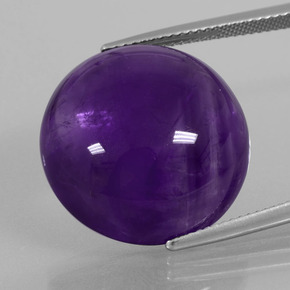 Ametista Viola naturale da 26.75 ct, Taglio rotondo, Trasparente