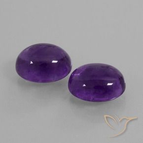 Gemme di Ametista Viola medio naturale da 7.85 ct, Ovale, Trasparente