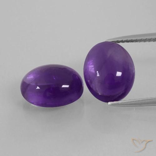 8.26ctw Naturale Viola medio Ametista, Ovale, Trasparente