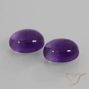 Gemme di Ametista Viola medio naturale da 8.26 ct, Ovale, Trasparente