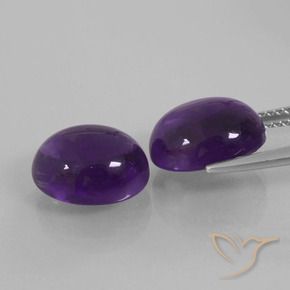 Gemme di Ametista Viola medio naturale da 8.46 ct, Ovale, Trasparente