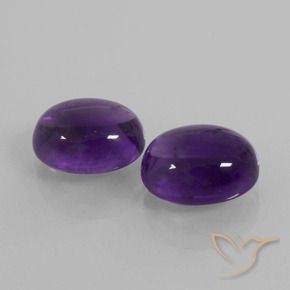 Gemme di Ametista Viola medio naturale da 8.17 ct, Ovale, Trasparente
