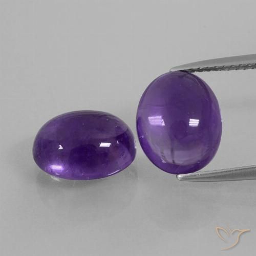 7.57ctw Naturale Viola medio Ametista, Ovale, Trasparente