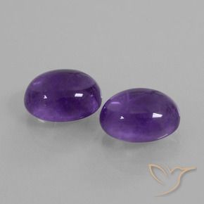 Gemme di Ametista Viola medio naturale da 7.57 ct, Ovale, Trasparente