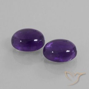 Gemme di Ametista Viola medio naturale da 6.90 ct, Ovale, Trasparente