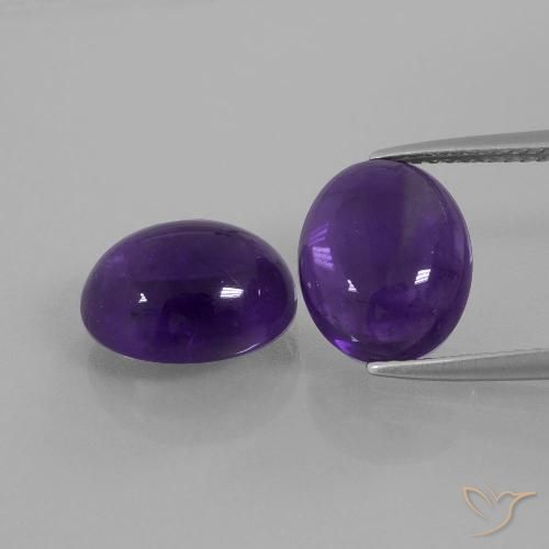 7.27ctw Naturale Viola medio Ametista, Ovale, Trasparente