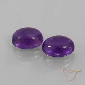 Gemme di Ametista Viola medio-chiaro naturale da 5.62 ct, Ovale, Trasparente