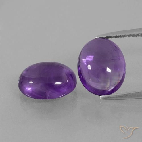 6.94ctw Naturale Viola medio-chiaro Ametista, Ovale, Trasparente