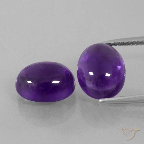 8.09ctw Naturale Viola medio Ametista, Ovale, Trasparente