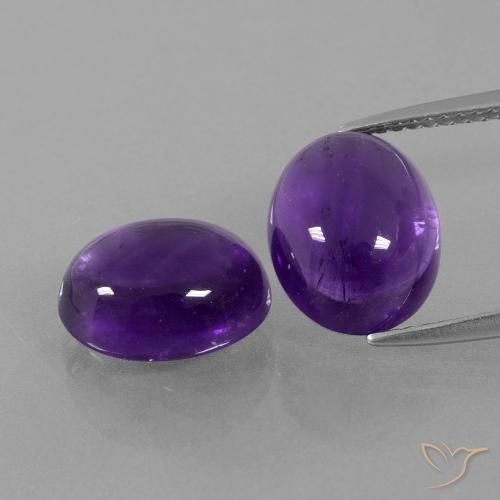 8.25ctw Naturale Viola medio Ametista, Ovale, Trasparente