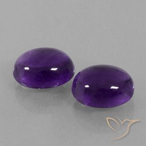 Gemme di Ametista Viola medio naturale da 8.25 ct, Ovale, Trasparente