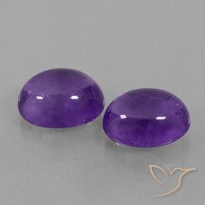 Gemme di Ametista Viola medio naturale da 7.70 ct, Ovale, Trasparente