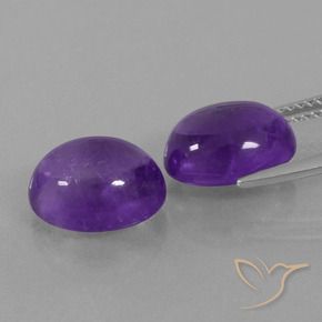 Gemme di Ametista Viola medio naturale da 7.70 ct, Ovale, Trasparente