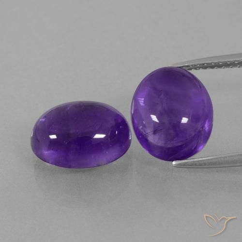 7.38ctw Naturale Viola medio Ametista, Ovale, Trasparente