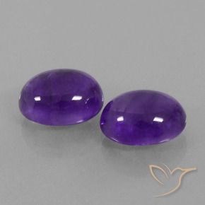Gemme di Ametista Viola medio naturale da 7.38 ct, Ovale, Trasparente