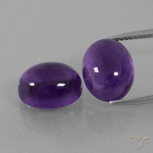 8.98ctw Naturale Viola medio Ametista, Ovale, Trasparente