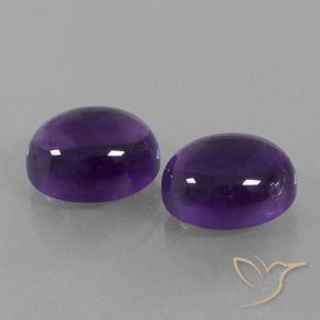 Gemme di Ametista Viola medio naturale da 8.98 ct, Ovale, Trasparente