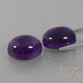 Gemme di Ametista Viola medio naturale da 8.98 ct, Ovale, Trasparente