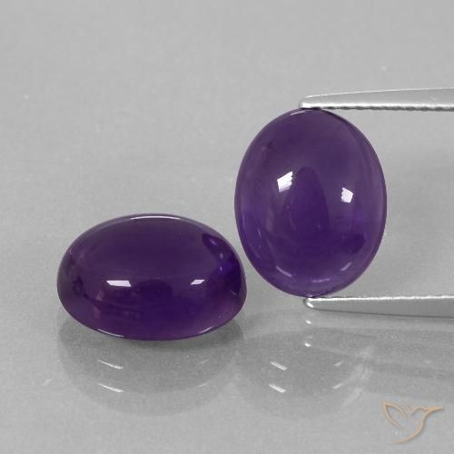 7.80ctw Naturale Viola medio-chiaro Ametista, Ovale, Trasparente