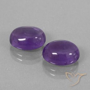 Gemme di Ametista Viola medio naturale da 7.80 ct, Ovale, Trasparente