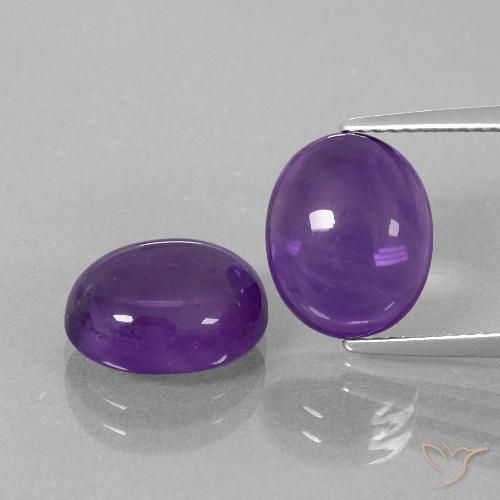 7.55ctw Naturale Viola medio-chiaro Ametista, Ovale, Trasparente