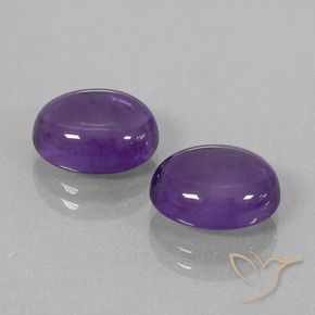 Gemme di Ametista Viola medio-chiaro naturale da 7.55 ct, Ovale, Trasparente